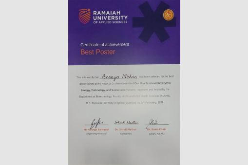 Postgraduate Student Achievement – Best Poster Award